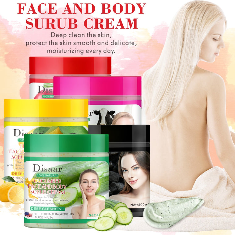 400g Facial And Body Exfoliator Face Scrub Natural Organic Peeling Exfoliating Moisturizer Body Exfoliante Beauty Cream