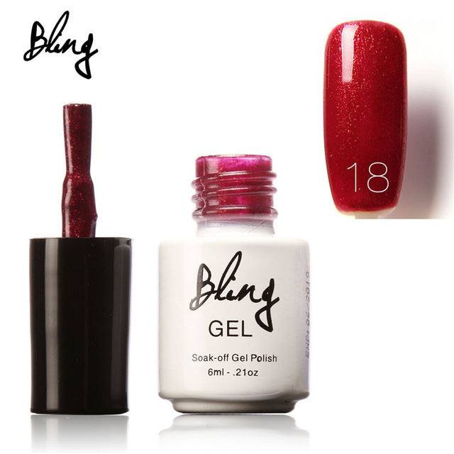 Original Focallure Bling Gel Polish LED UV Gel Nail Polish 80colors cosmetic Nail Gel Polish Perfect effect Gel Lacquer(1-30)