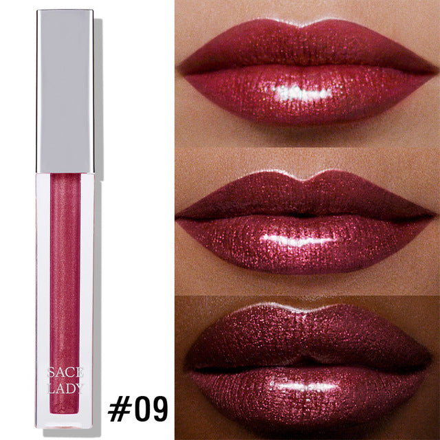 9 Color SACE LADY High Shine Lip Gloss Makeup Smooth Intense Glitter Lip Gloss Beauty Sexy Make Up Moisturizing Cosmetic TSLM1