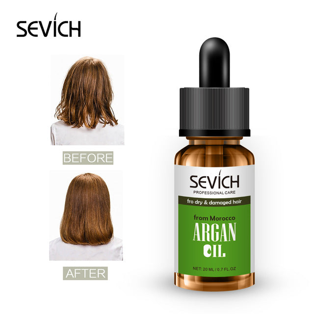 Sevich 30ml 100% Natural Organic Morocco Argan Essential Oil For Hair Nourish Scalp Repair Dry Damage Hair Treatment Hair Care