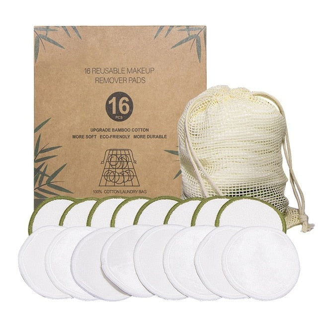 Reusable Organic Cotton Pads Makeup Remover Washable Cleansing Microfiber Makeup Remover Beauty Tools Velvet Cleansing Cotton