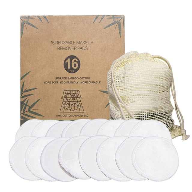 Reusable Organic Cotton Pads Makeup Remover Washable Cleansing Microfiber Makeup Remover Beauty Tools Velvet Cleansing Cotton