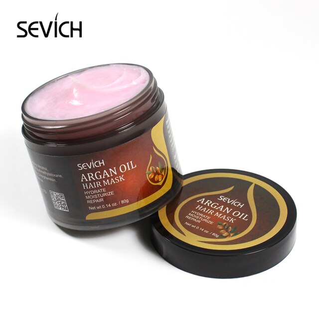 Sevich 80g Organic Argan Oil Hair Mask Repairs Damage Restore Soft For Keratin Hair & Scalp Treatment
