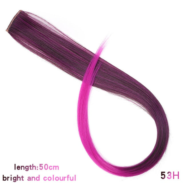 MUMUPI Long Straight color Hair Piece Hair Extensions Clip In hair extensions Highlight extensiones de cabello natural