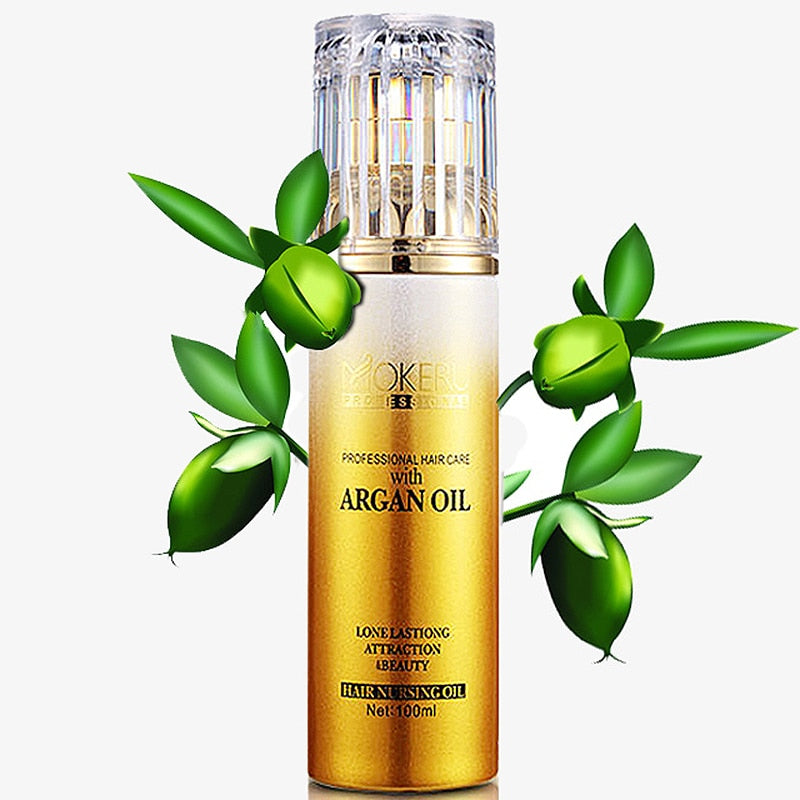 1 pc 100ml Dry Hair Essential Oils Organic Argan Oil Morocco 100% Pure Herbal Hair Oil For Fast Hair Growth